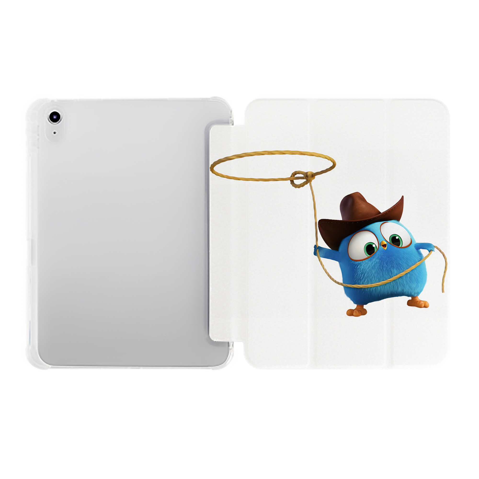 （画像用） Angry Birds アングリーバード IPad ケース ペン収納付き 三つ折りスタンド PUレザー×シリコン 対応機種9.5/10.5/10.9インチ